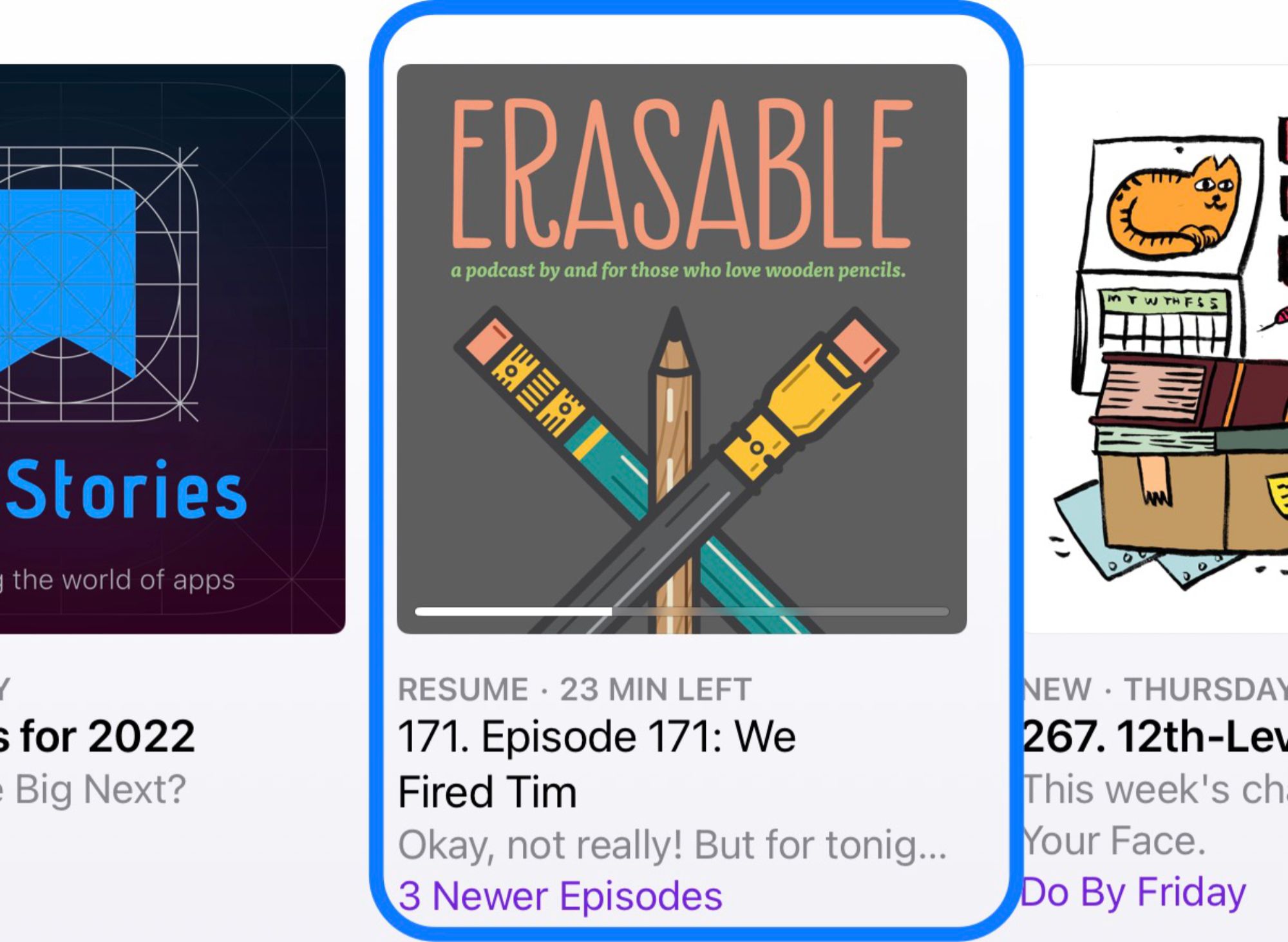 Podcast episode “We Fired Tim” in progress 